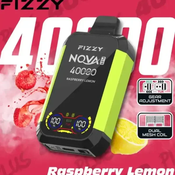 Fizzy Nova Plus 40K (40000) Puffs LCD Display 40ml E-liquid 850 mAh Battery 2% 5% Nicotine 12 Flavors Disposable Vape 32 Fizzy-Nova-Plus-40K-40000-Puffs-Disposable-Vape
