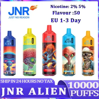 Home 31 JNR Alien 10K (10000) Puffs 2% 5% Nicotine 20ML E-liquid 850mAh Rechargeable Battery LED (RGB) Lights Disposable Vape