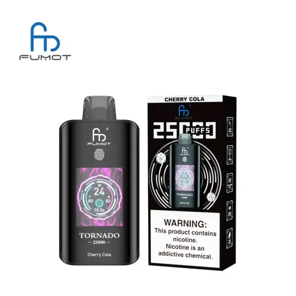 RandM Fumot Tornado 25K (25000) Puffs 3D Curved Screen 2% 5% Nicotine 700mAh Rechargeable Battery Touch Switch Disposable Vape 57 RandM Fumot Tornado 25K (25000) Puffs 3D Curved Screen 2% 5% Nicotine 700mAh Rechargeable Battery  Touch Switch Disposable Vape