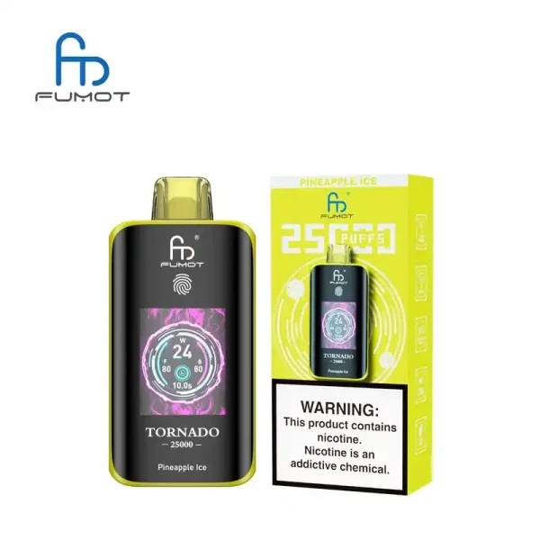 RandM Fumot Tornado 25K (25000) Puffs 3D Curved Screen 2% 5% Nicotine 700mAh Rechargeable Battery Touch Switch Disposable Vape 67 RandM Fumot Tornado 25K (25000) Puffs 3D Curved Screen 2% 5% Nicotine 700mAh Rechargeable Battery  Touch Switch Disposable Vape