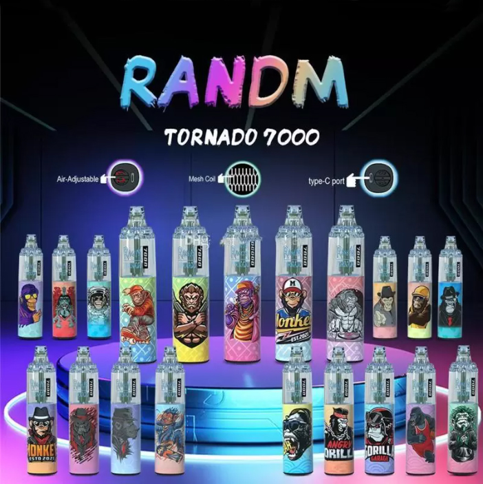 vape-store.cn RandM Tornado 7K(7000) Puffs 14ml E-liquid 850mAh Battery 2% 5% Nicotine Rechargeable (type-C) Disposable Vape