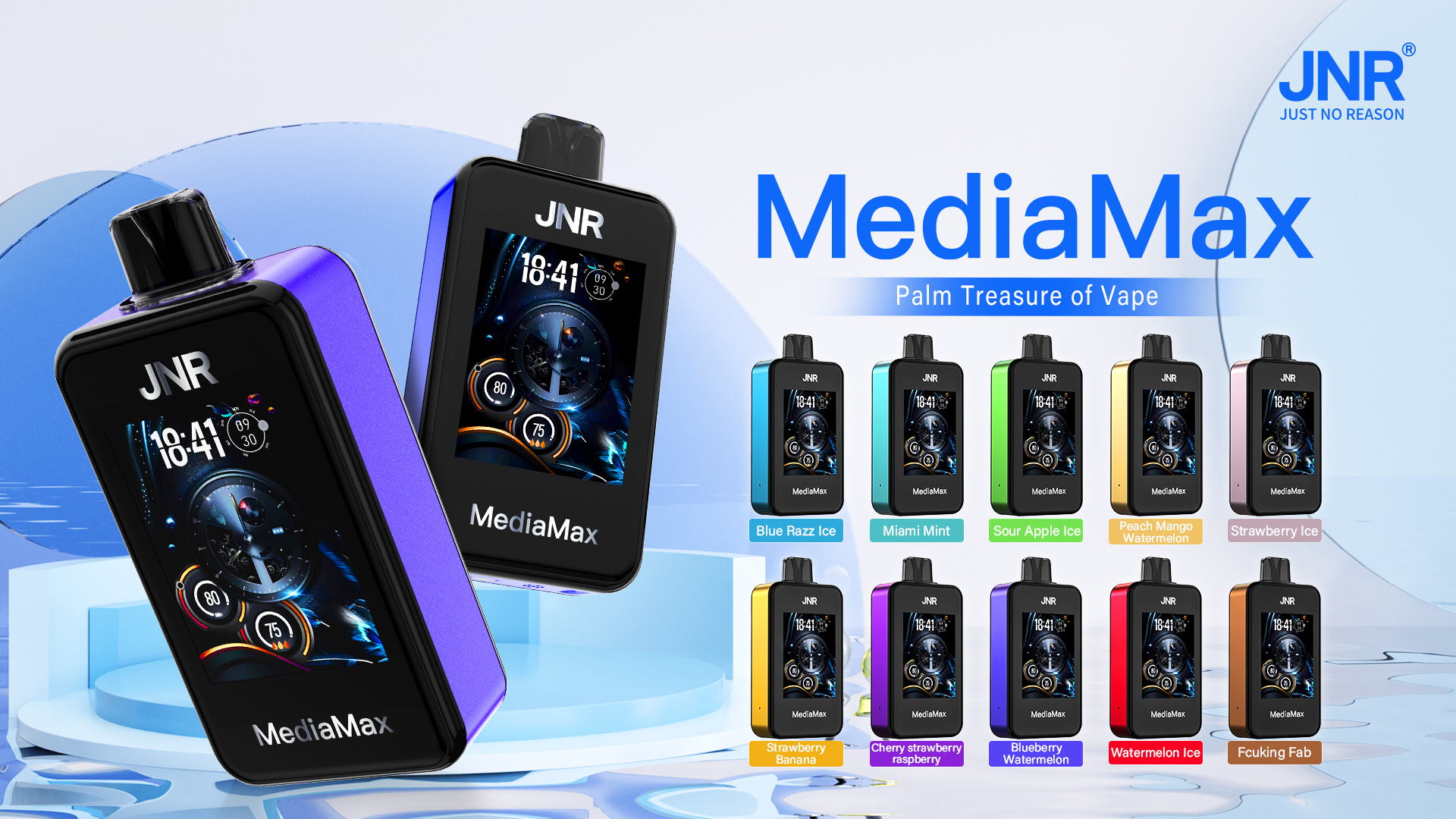 vape-store.cn JNR Media Max 40K(40000) Puffs 2.4-Inch Large screen and phone function 5% Nicotine 21mL E-liquid Disposable Vape
