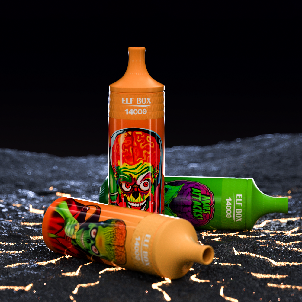 vape-store.cn ELF BOX RGB 14k(14000) Puffs 0% 2% 3% 5% Nicotine 25ml e-liquid RGB-Light Lanyard Disposable Vape Pen