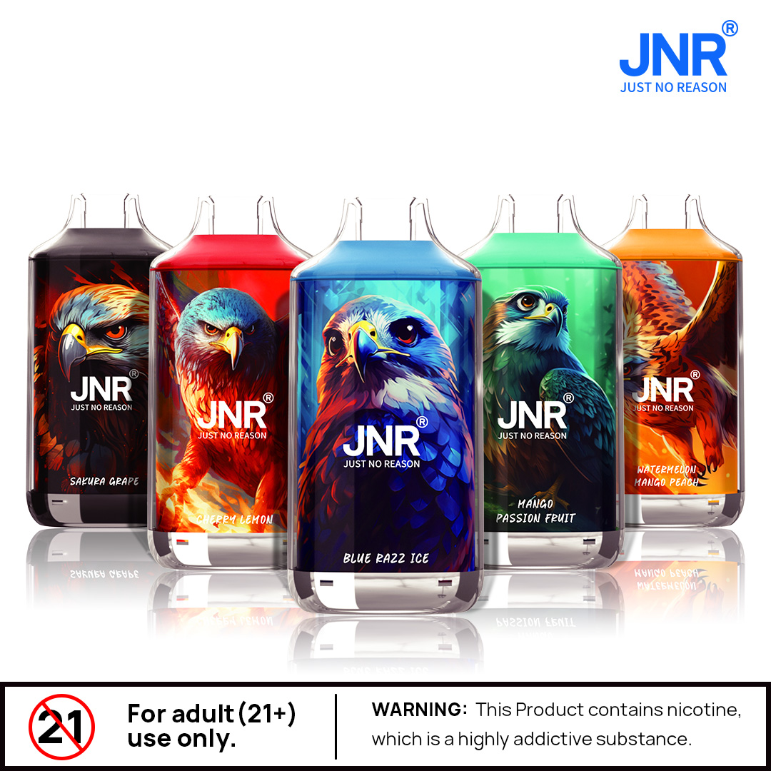 vape-store.cn JNR Falcon Crystal 16K(16000) Puffs LED Display 2% 5% Nicotine 22ml E-liquid 850mAh Rechargeable Battery disposable vape