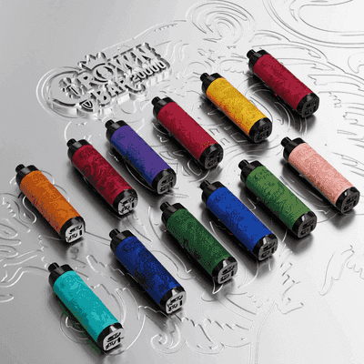 vape-store.cn AL FAKHER CROWN BAR 20K(20000) Puffs 30ML E-liquid LCD Screen Leather Wrap 850mAh Type-C Battery Disposable Vape