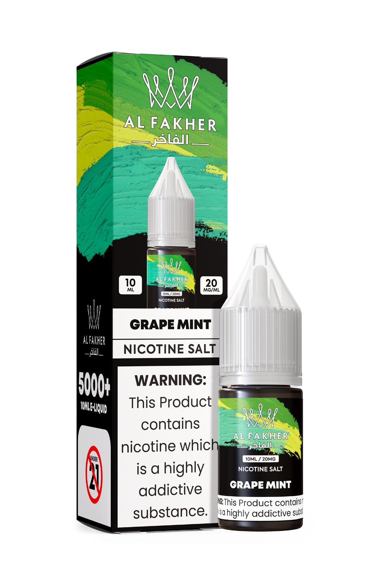 vape-store.cn Grape Mint 20MG Strengths 10ML 5000+ Nic Salt E-LIQUIDS by Al Fakher